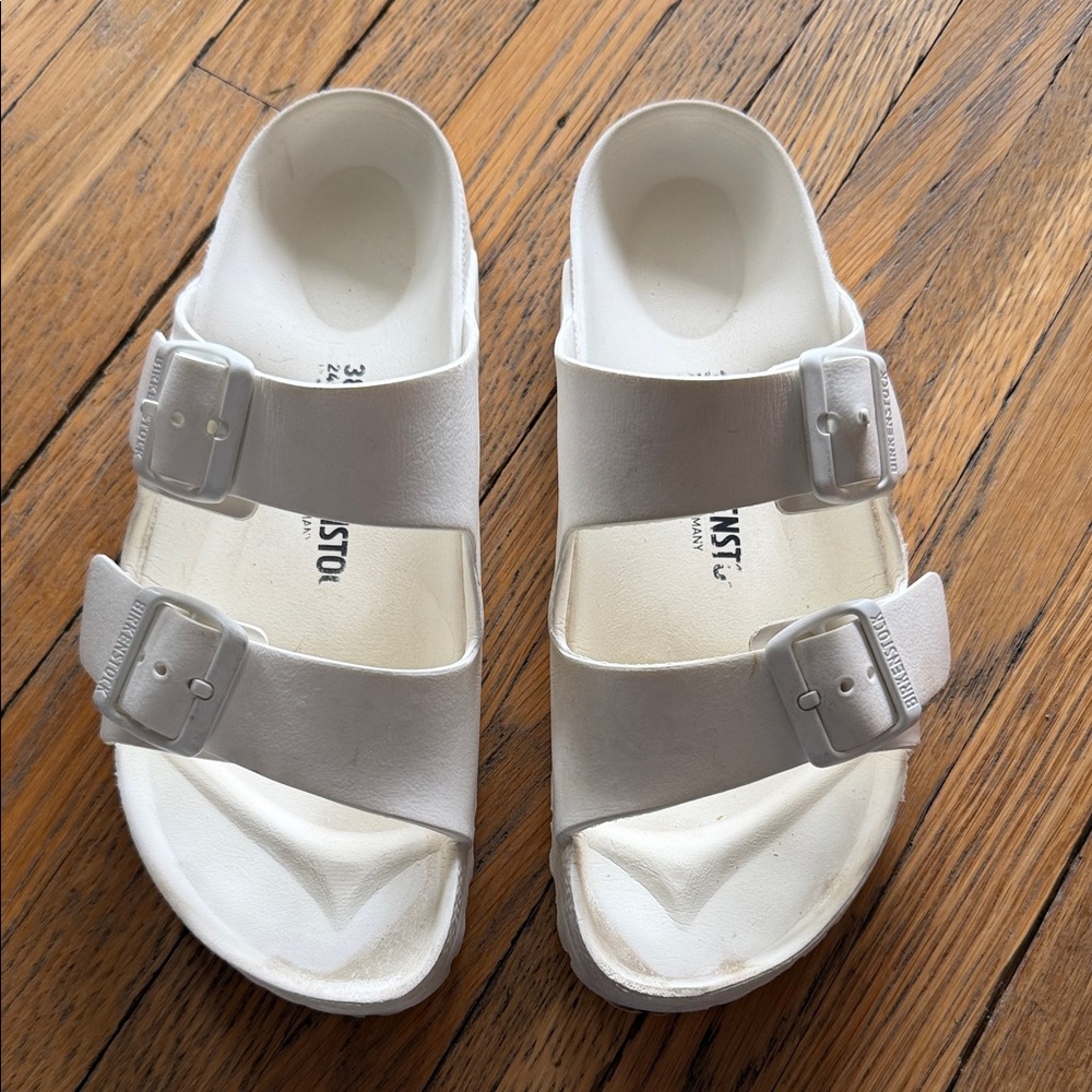 Birkenstock White Double-Strap EVA Sandals 38